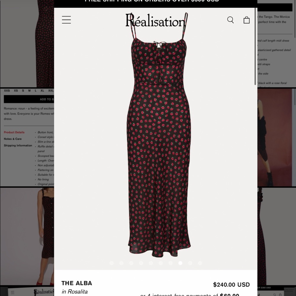 NWOT Réalisation par dress / Alba in rosalita XXL